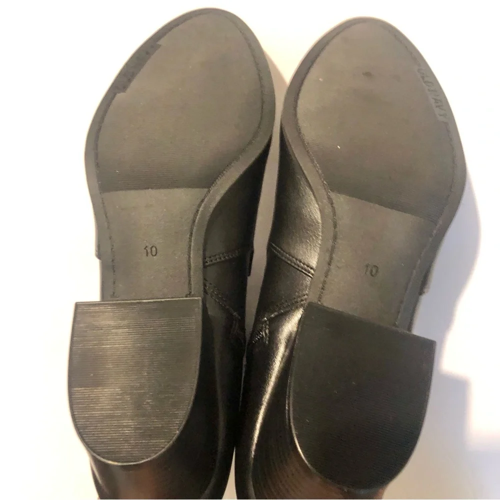 Old Navy Size 10 Black Ankle Boots Western style low stacked heels NEW